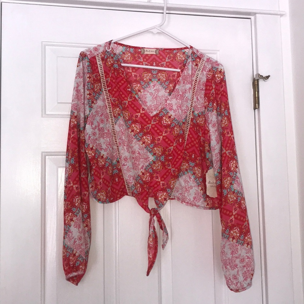 cute front tie shirt